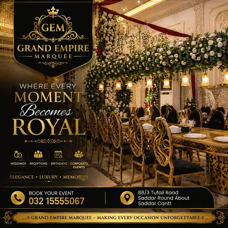 Grand Empire dining setup